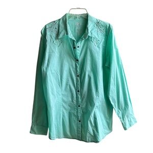 Rock 47 by Wrangler Y2K Vintage Western-inspired Boho Sequins Blouse